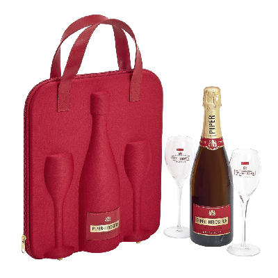 Шампанское Piper-Heidsieck Brut (gift box set с сумкой и 2-мя бокалами)